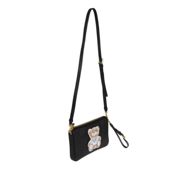 Túi Moschino Ladies Teddy 'Black Leather' A-7567-8210-2555 - Ảnh 3