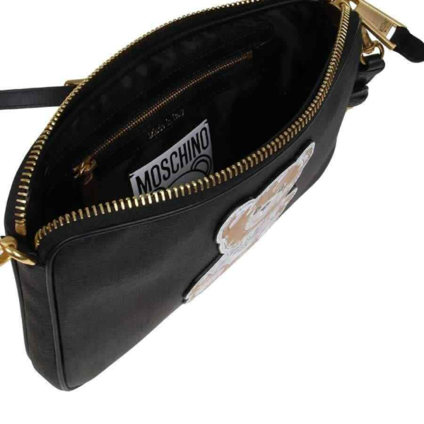 Túi Moschino Ladies Teddy 'Black Leather' A-7567-8210-2555 - Ảnh 2
