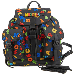 Balo Moschino Ladies Black Drawstring Logo 'Black' B-7601-8202-2555