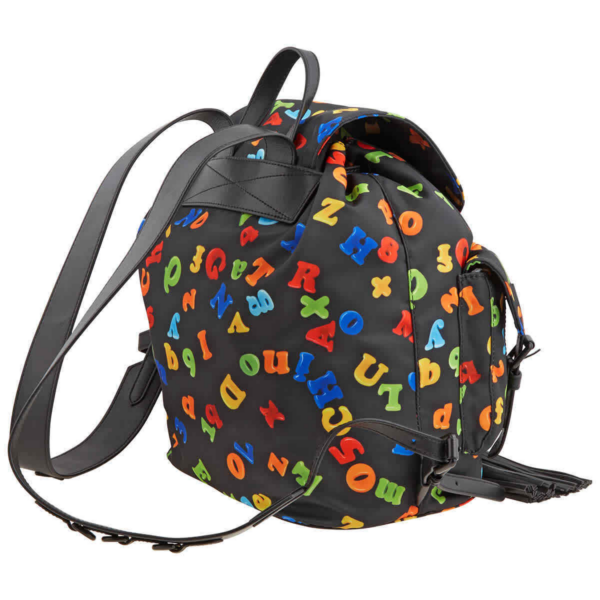 Balo Moschino Ladies Black Drawstring Logo 'Black' B-7601-8202-2555 - Ảnh 4