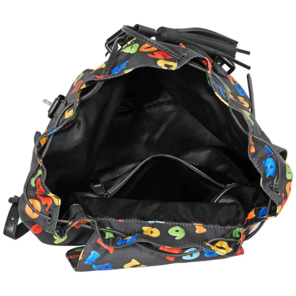 Balo Moschino Ladies Black Drawstring Logo 'Black' B-7601-8202-2555 - Ảnh 3