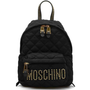 Balo Moschino Quilted Logo Stud Backpack 'Black' B761182032555