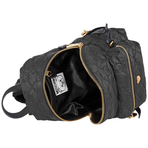 Balo Moschino Teddy Bear Motif 'Black' B-7621-8208-1555 - Ảnh 4
