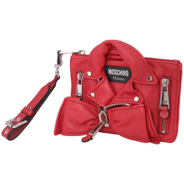 Túi Moschino Ladies Biker Leather 'Red' A754380023115 - Ảnh 3