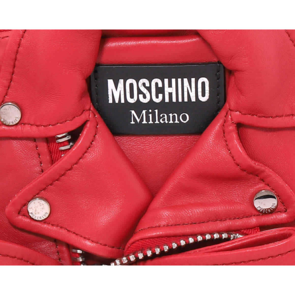 Túi Moschino Ladies Biker Leather 'Red' A754380023115 - Ảnh 2