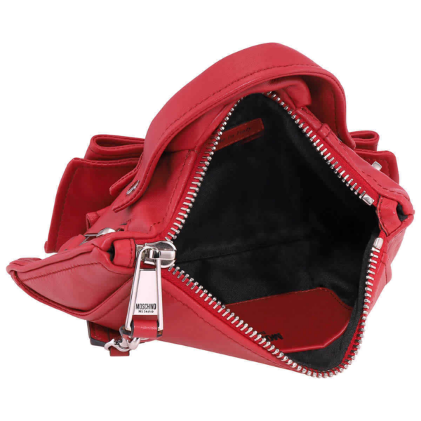 Túi Moschino Ladies Biker Leather 'Red' A754380023115 - Ảnh 4