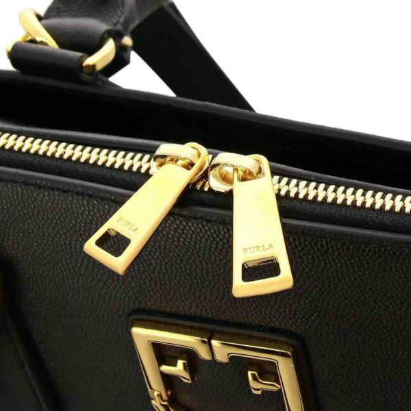 Túi Furla Fantastica M Dome Leather Bag 'Black' 1023662 - Ảnh 2