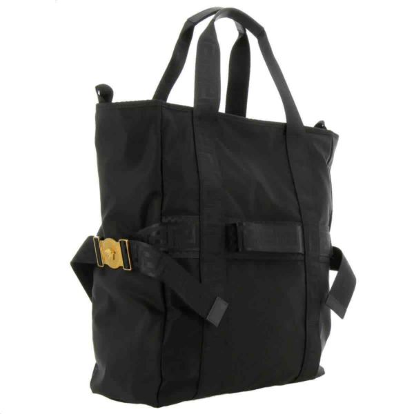 Túi Versace Logo Compression Strap Tote 'Black' DFB6838-DNY8Z-K41OT - Ảnh 2