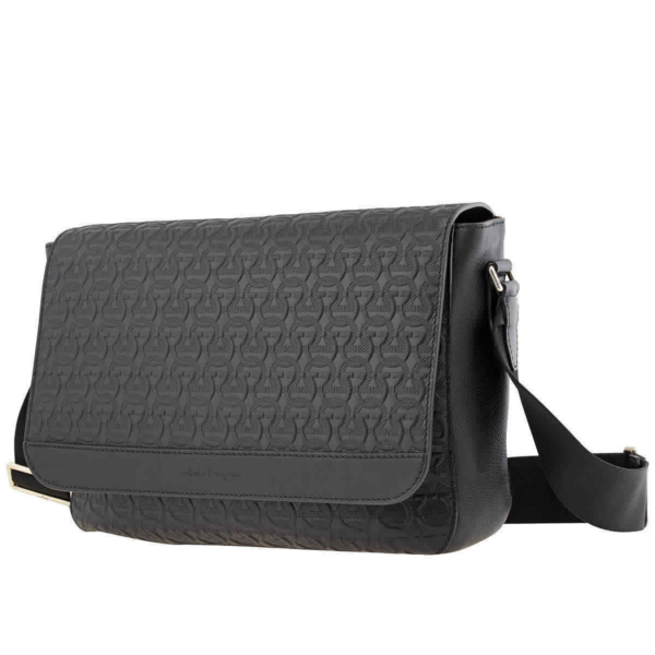 Túi Salvatore Ferragamo Gancini Messenger 'Black' 24A441-725981 - Ảnh 4