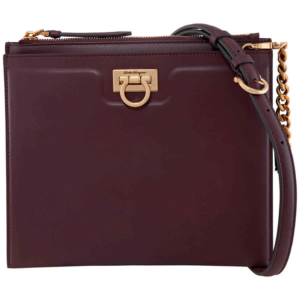 Túi Salvatore Ferragamo Purple Leather 'Brown' 21I013-724605