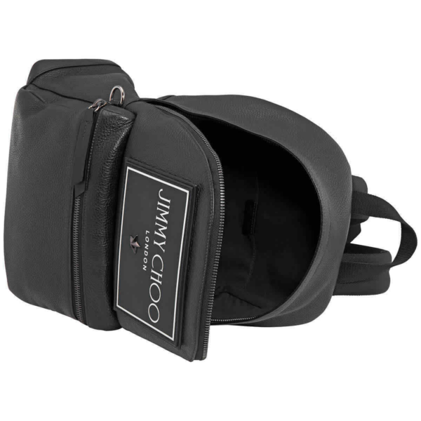 Túi Jimmy Choo Wilmer Logo Leather 'Black' 194-WILMER-GNL - Ảnh 4
