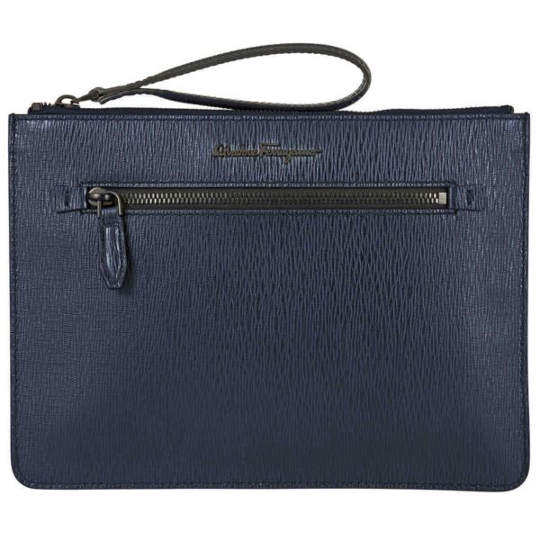 Túi Salvatore Ferragamo Calfskin Document Holder 'Blue' 24A105-704758 - Ảnh 4