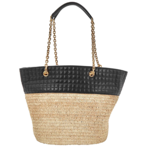 Alternative view of Túi Celine Raffia And Calfskin 'Black Gold' 190002BMM-38NO