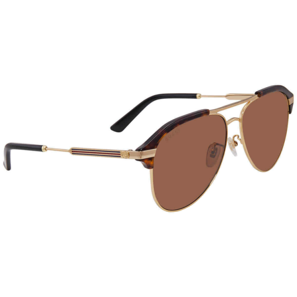 Kính Gucci Pilot Sunglasses 'Brown' GG0288SA-002-60 - Ảnh 2