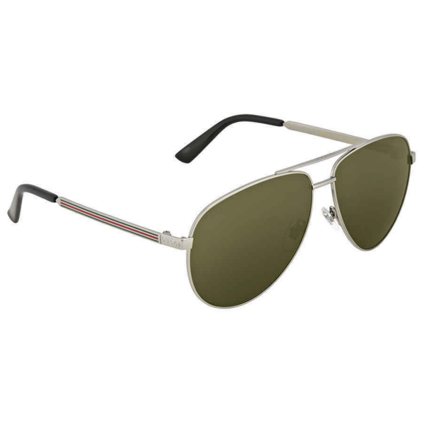 Kính Gucci Aviator 'Green' GG0137S-003-61 - Ảnh 2