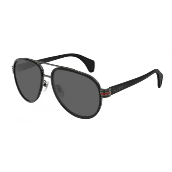Kính Gucci Polarized Aviator 'Dark Ruthenium' GG0447S-001-58 - Ảnh 2