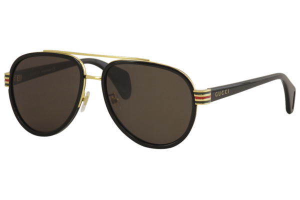 Kính Gucci Aviator Brown Aviator 'Black Gold' GG0447S-003-58 - Ảnh 2