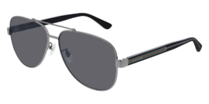 Alternative view of Kính Gucci Polarized Grey Aviator 'Ruthenium' GG0528S-007-63