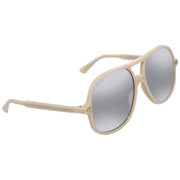 Kính Gucci Silver Aviator 'Ivory' GG0706S-003-58 - Ảnh 2