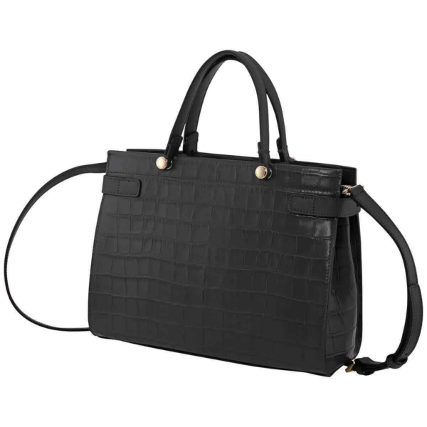 Túi Furla Lady M Crocodile Tote 'Black' 1033882 - Ảnh 3