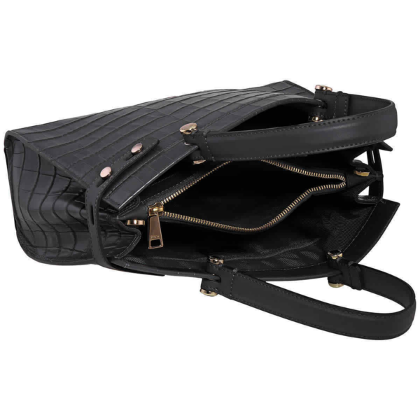Túi Furla Lady M Crocodile Tote 'Black' 1033882 - Ảnh 5