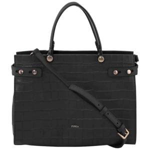 Túi Furla Lady M Crocodile Tote 'Black' 1033882