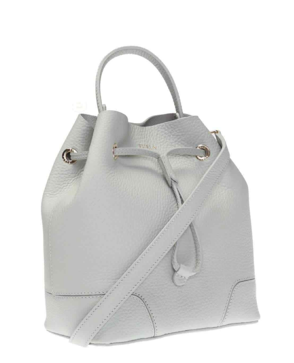 Túi Furla Stacy S Drawstring Bucket Bag 'Blue' 992771 - Ảnh 3