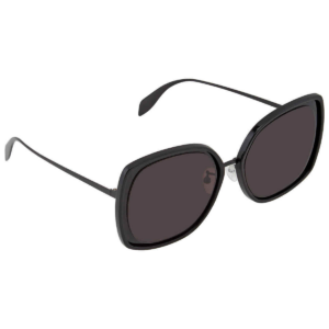 Alternative view of Kính Alexander McQueen Grey Square 'Black' AM0151S-001-57