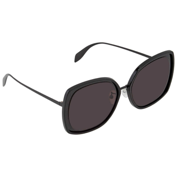 Kính Alexander McQueen Grey Square 'Black' AM0151S-001-57 - Ảnh 2