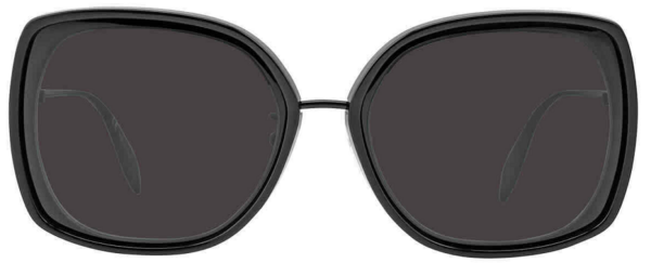 Kính Alexander McQueen Grey Square 'Black' AM0151S-001-57