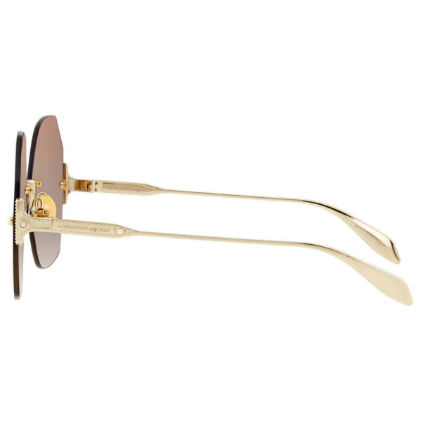 Kính Alexander McQueen Brown Ladies 'Gold' AM0178S-003-64 - Ảnh 3