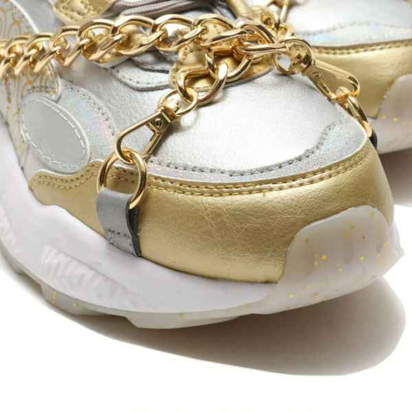Giày Puma  x One Piece Cell Venom Silver Gold Leather Lace Up - Ảnh 4