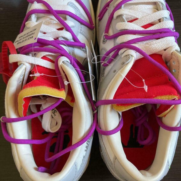 Giày Nike Off-White x Dunk Low 'Lot 45 Of 50' DM1602-101 - Ảnh 9