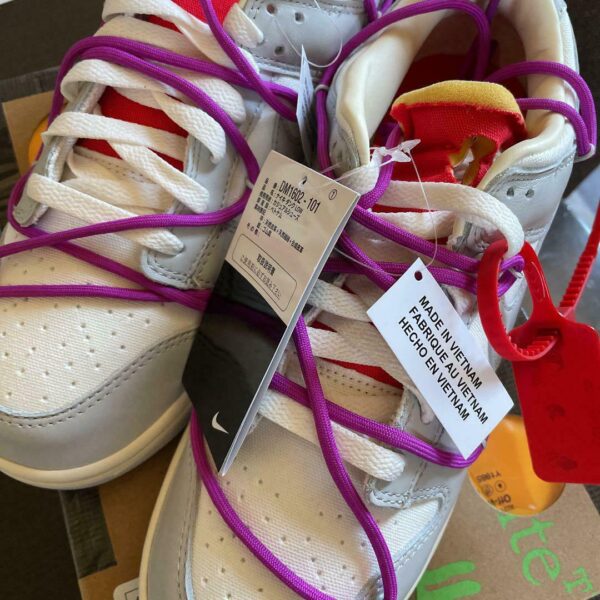 Giày Nike Off-White x Dunk Low 'Lot 45 Of 50' DM1602-101 - Ảnh 6