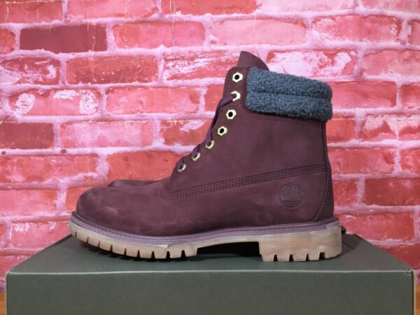 Giày Timberland Premium 6 Inch Waterproof Burgundy Nubuck A1ZK8 - Ảnh 3