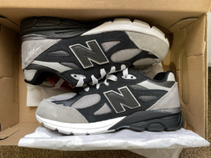 Giay New Balance DTLR x 990v3 Big Kid 'GR3YSCALE' GC990DR3