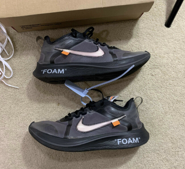 Giày Nike Off-White x Zoom Fly SP 'Black' AJ4588-001 - Ảnh 2