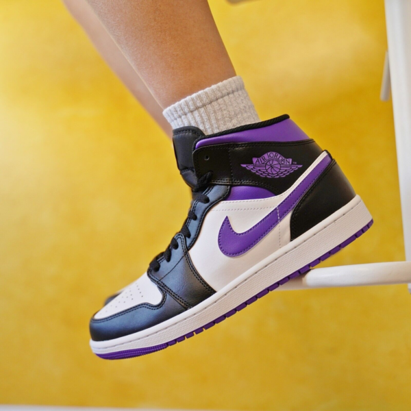 Giày Nike Air Jordan 1 Mid 'Dark Iris' 554724-095 - Ảnh 2