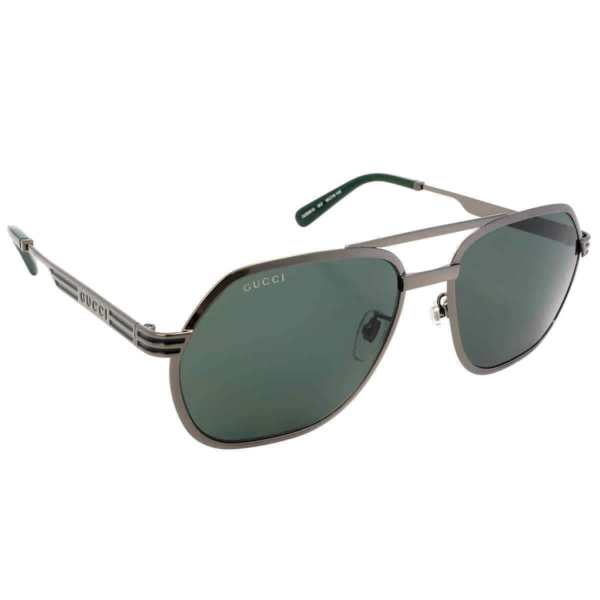 Kính Gucci Navigator Men's Sunglasses 'Green' GG0981S-002-60 - Ảnh 3
