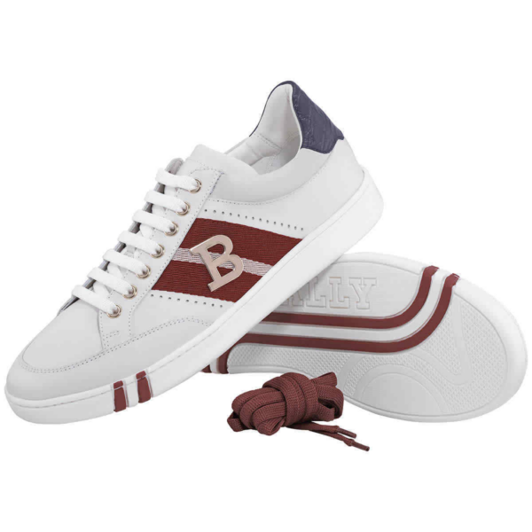 Giày Bally Wilsy Leather Low-top 'White' 6231624 - Ảnh 2