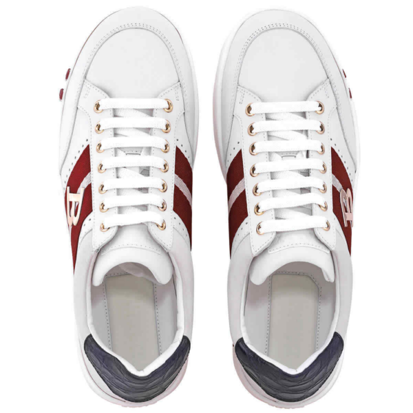 Giày Bally Wilsy Leather Low-top 'White' 6231624 - Ảnh 3