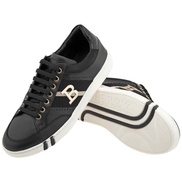 Giày Bally Wilsy Leather Low-Top 'Black' 6231623 - Ảnh 2