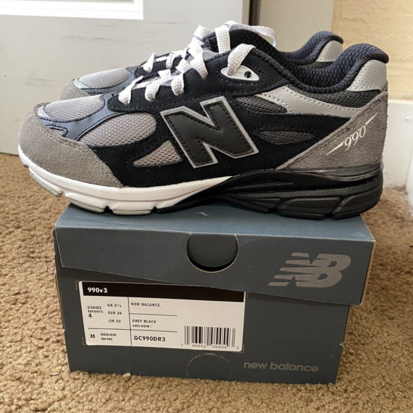 Giay New Balance DTLR x 990v3 Big Kid 'GR3YSCALE' GC990DR3