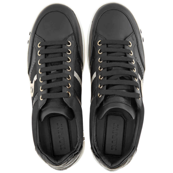 Giày Bally Wilsy Leather Low-Top 'Black' 6231623 - Ảnh 3