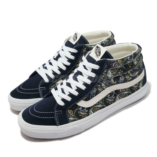 Giày Vans Sk8-Mid Reissue Paisley 'Blue White' VN0A391FITN - Ảnh 2