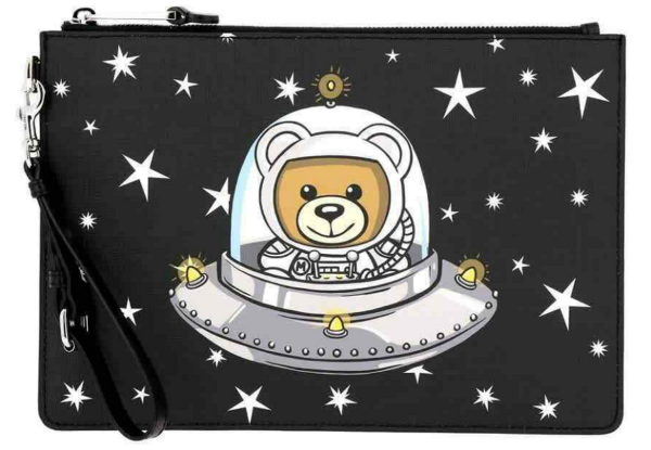 Túi Moschino Logo Teddy Clutch 'Black' A-8447-8210-1555