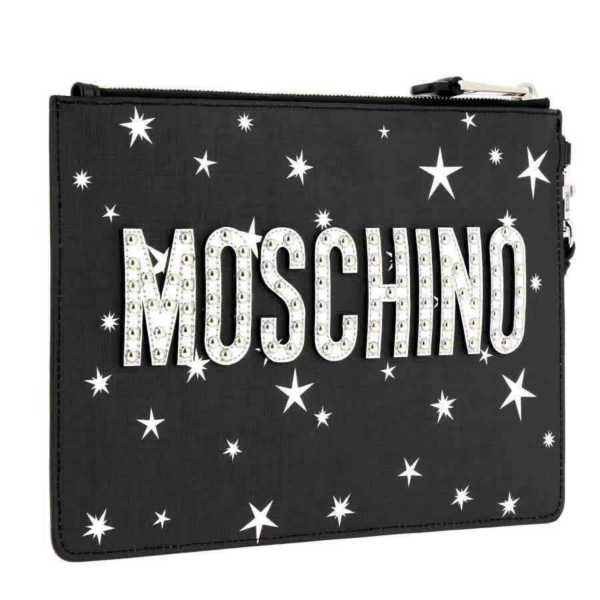 Túi Moschino Logo Teddy Clutch 'Black' A-8447-8210-1555 - Ảnh 3