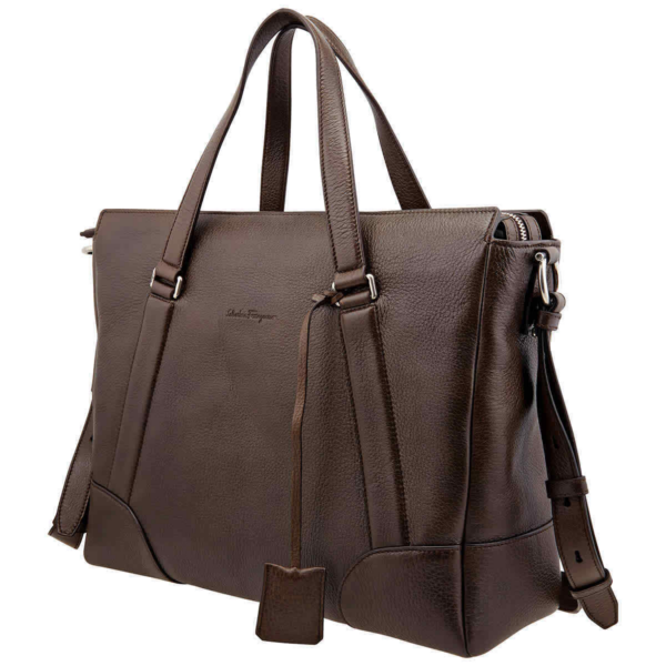 Túi Salvatore Ferragamo Leather Business Bag 'Brown' 24A166-719748 - Ảnh 3