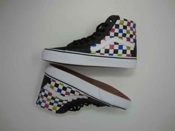 Giay Vans Sk8-Hi 'Glitter Checkerboard' VN0A4BV6V3P