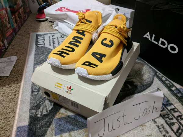 Giày Adidas Pharrell x NMD Human Race 'Yellow' BB0619 - Ảnh 10